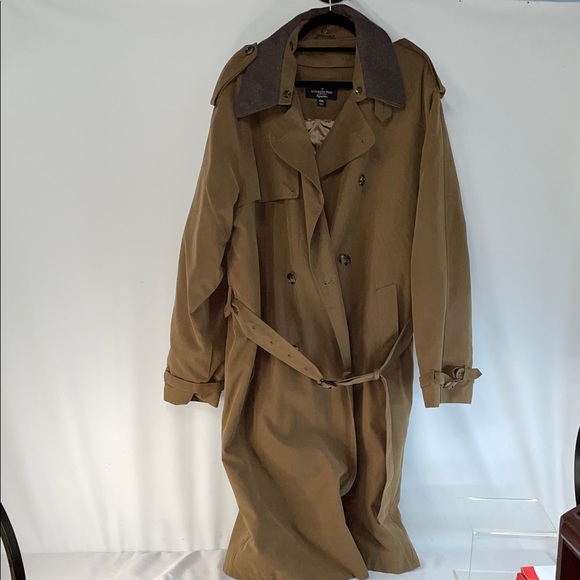 LONDON FOG ICONIC DOUBLE BREASTED TRENCH COAT WITH REMOVABLE LINING FTL-10-292